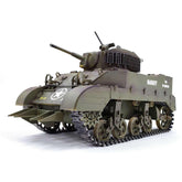 1/16 2.4G US M5A1 Stauart Light Tank Simulated RC Military Tank with Sound&Light&Smoke Effects