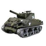 1:16 2.4G American M4A3 Sherman Simulated RC Tank with Light Sound Smoke Shooting Effect