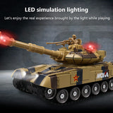 2.4G RC 59D Battle Tank Rechargeable with Light and Sound (Camouflage Yellow)