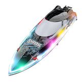 2.4G RC Speedboat Electric High-Speed Boat with Night Navigation Lights 30KM/H (RTR)