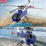 RC ERA C186MAX BO105 Gunship Aircraft 2.4G 4CH Single Flybarless RC Helicopter Model (RTF)
