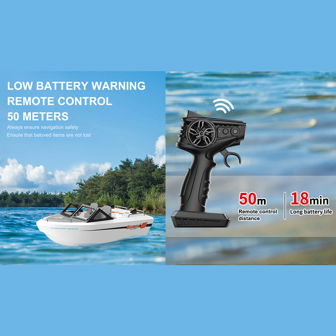 1/12 Scale 2.4G 8KM/H RC Karting Boat Model (RTR)