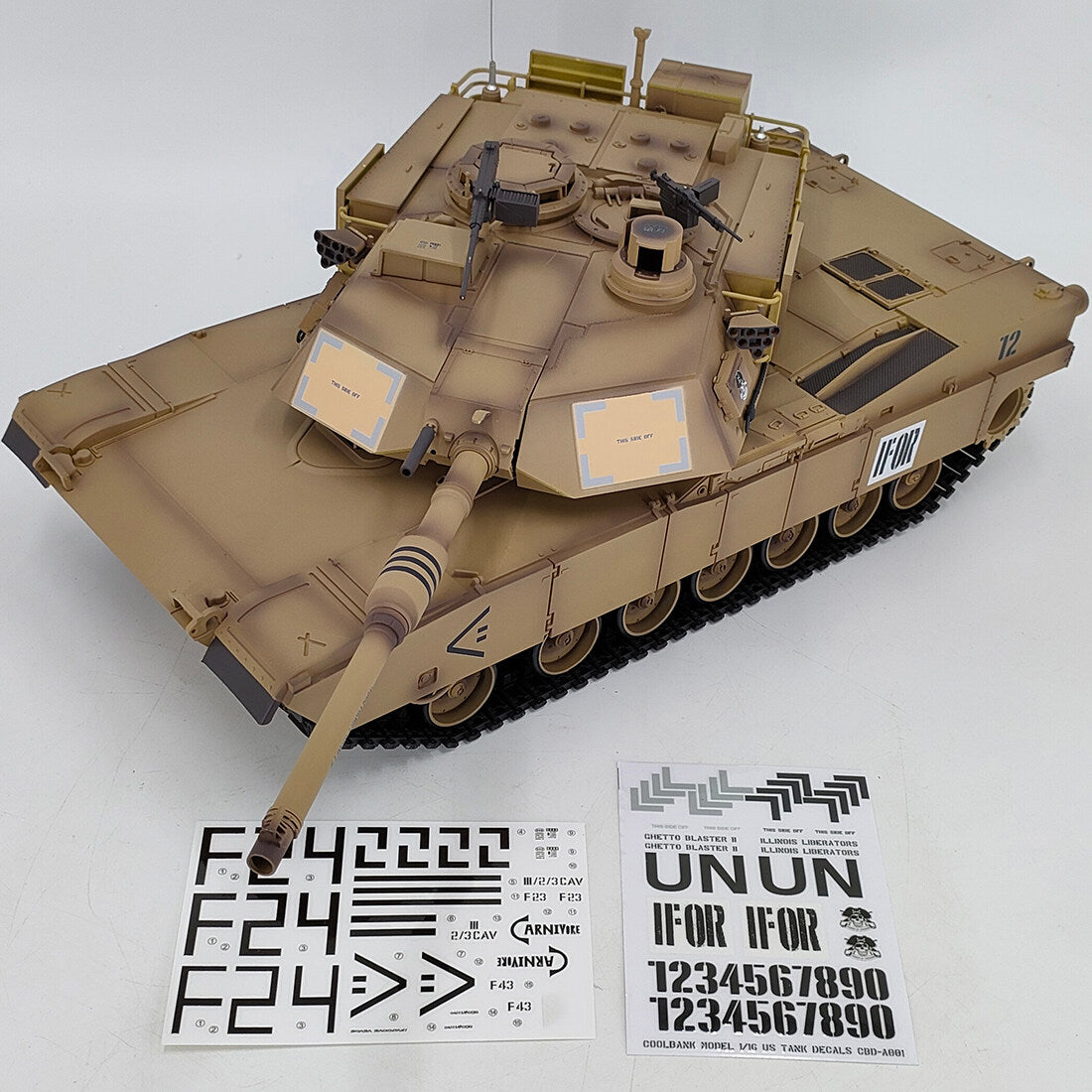 1/16 2.4G M1A2 RC Main Battle Tank Model (Upgraded Version)