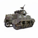 1/16 2.4G US M5A1 Stauart Light Tank Simulated RC Military Tank with Sound&Light&Smoke Effects