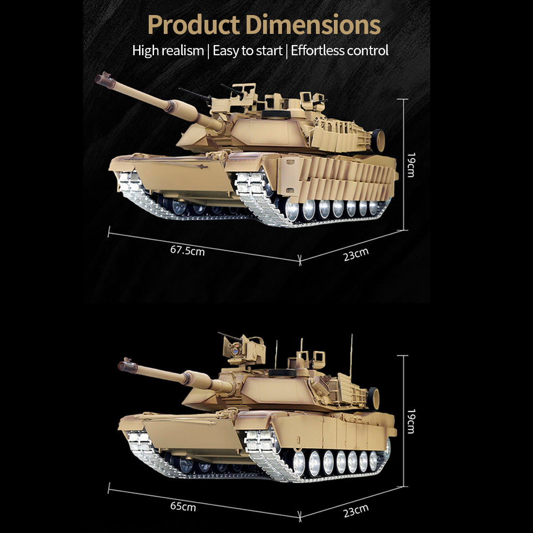 1/16 2.4G RC USA M1A2 SEP V2 Main Battle Tank Simulation Military Vehicle