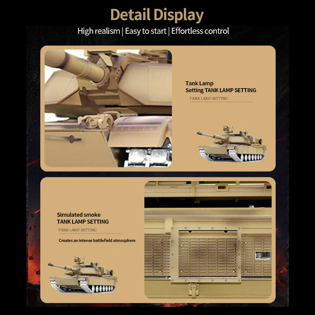1/16 2.4G RC USA M1A2 SEP V2 Main Battle Tank Simulation Military Vehicle