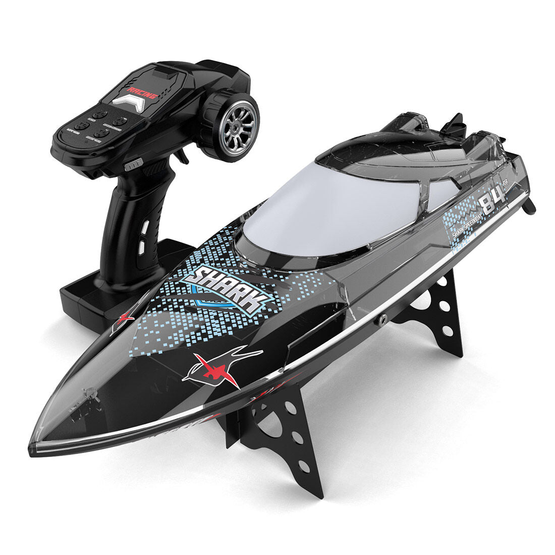 2.4G RC Speedboat Electric High-Speed Boat with Night Navigation Lights 30KM/H (RTR)