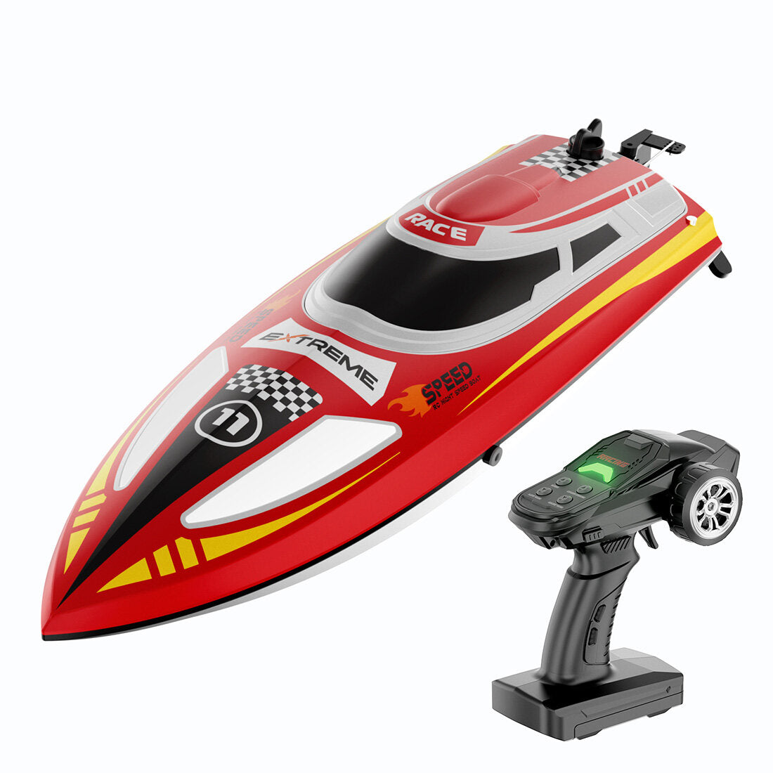 2.4G RC Speedboat Electric High-Speed Boat with Night Navigation Lights 30KM/H (RTR)