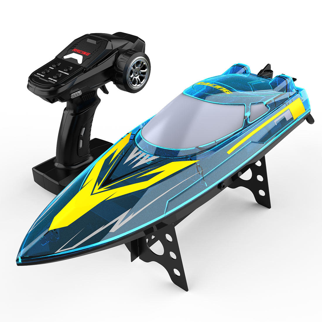 2.4G RC Speedboat Electric High-Speed Boat with Night Navigation Lights 30KM/H (RTR)