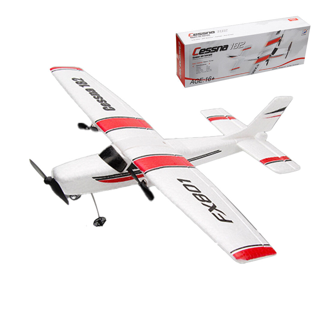 FX-801 Cessna 182 2.4G RC Airplane Electric Fixed-Wing Glider Model (RTF Version)