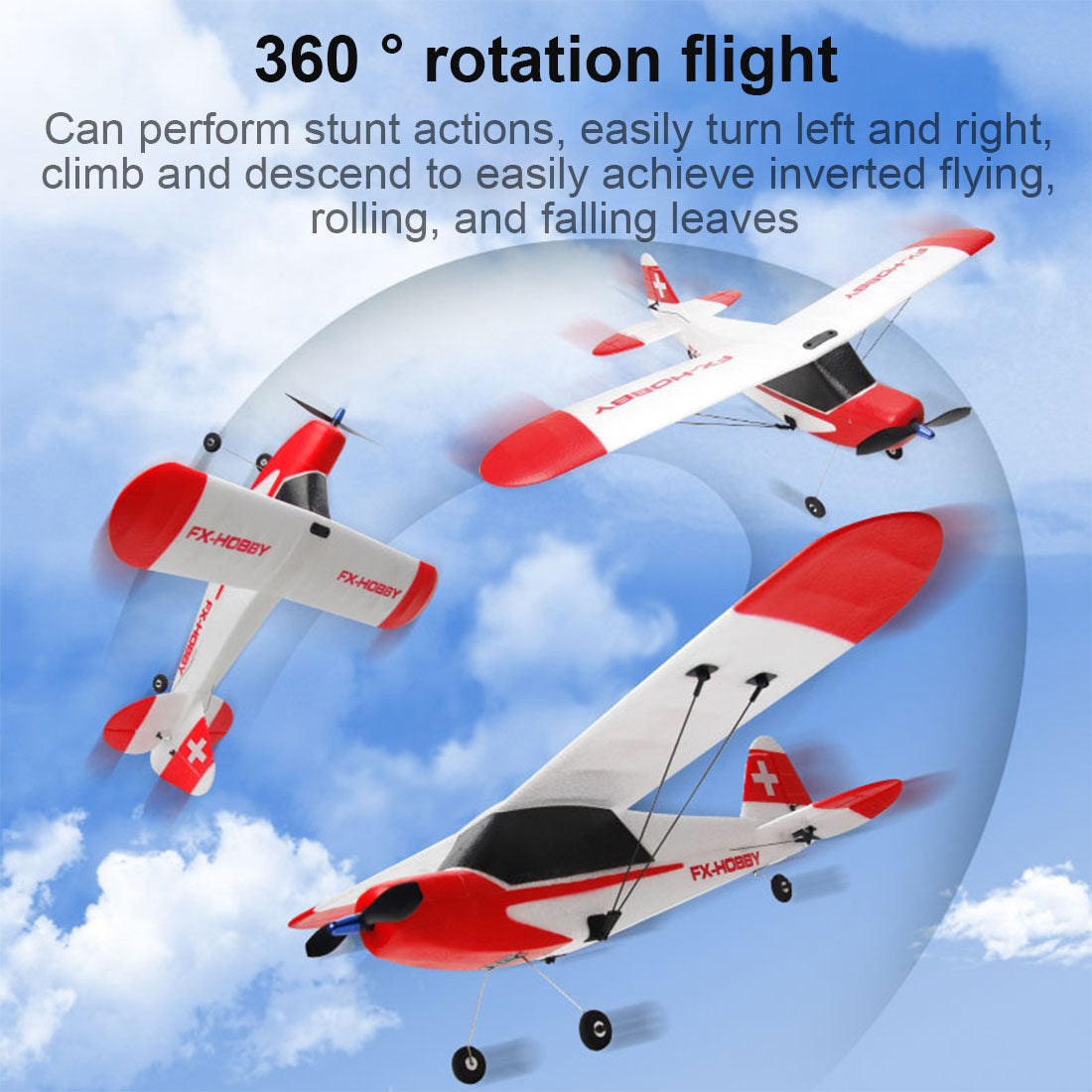 FX-9603 J3 2.4G RC Airplane Electric Fixed-Wing Glider Model (RTF Version)