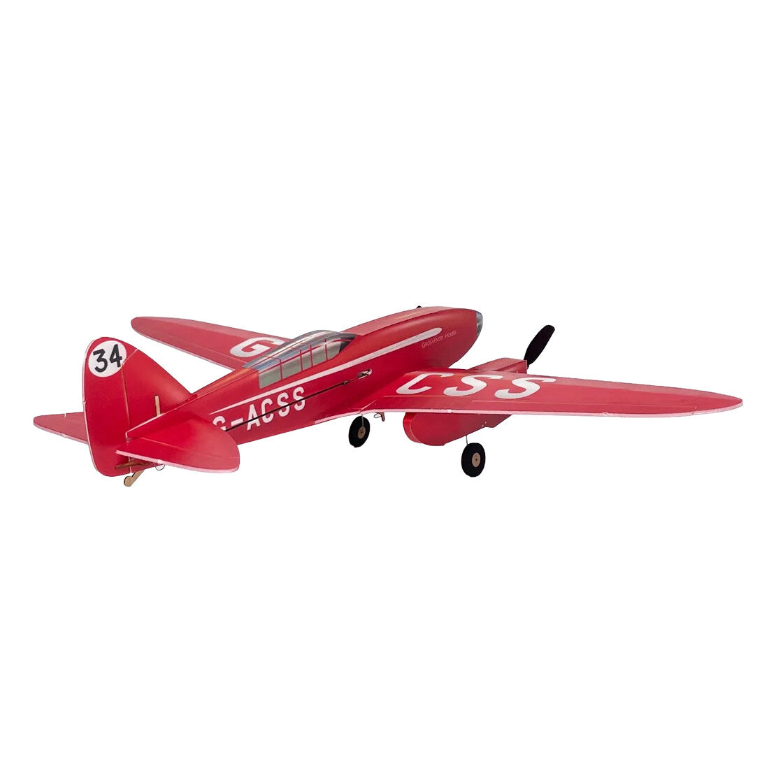 MinimumRC DH88 Comet 2.4G 4CH RC Model Dual-Engine Aircraft Model (Motor Kit /Finished Kit)