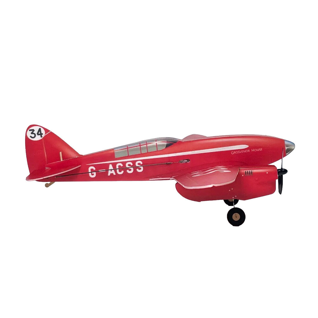MinimumRC DH88 Comet 2.4G 4CH RC Model Dual-Engine Aircraft Model (Motor Kit /Finished Kit)