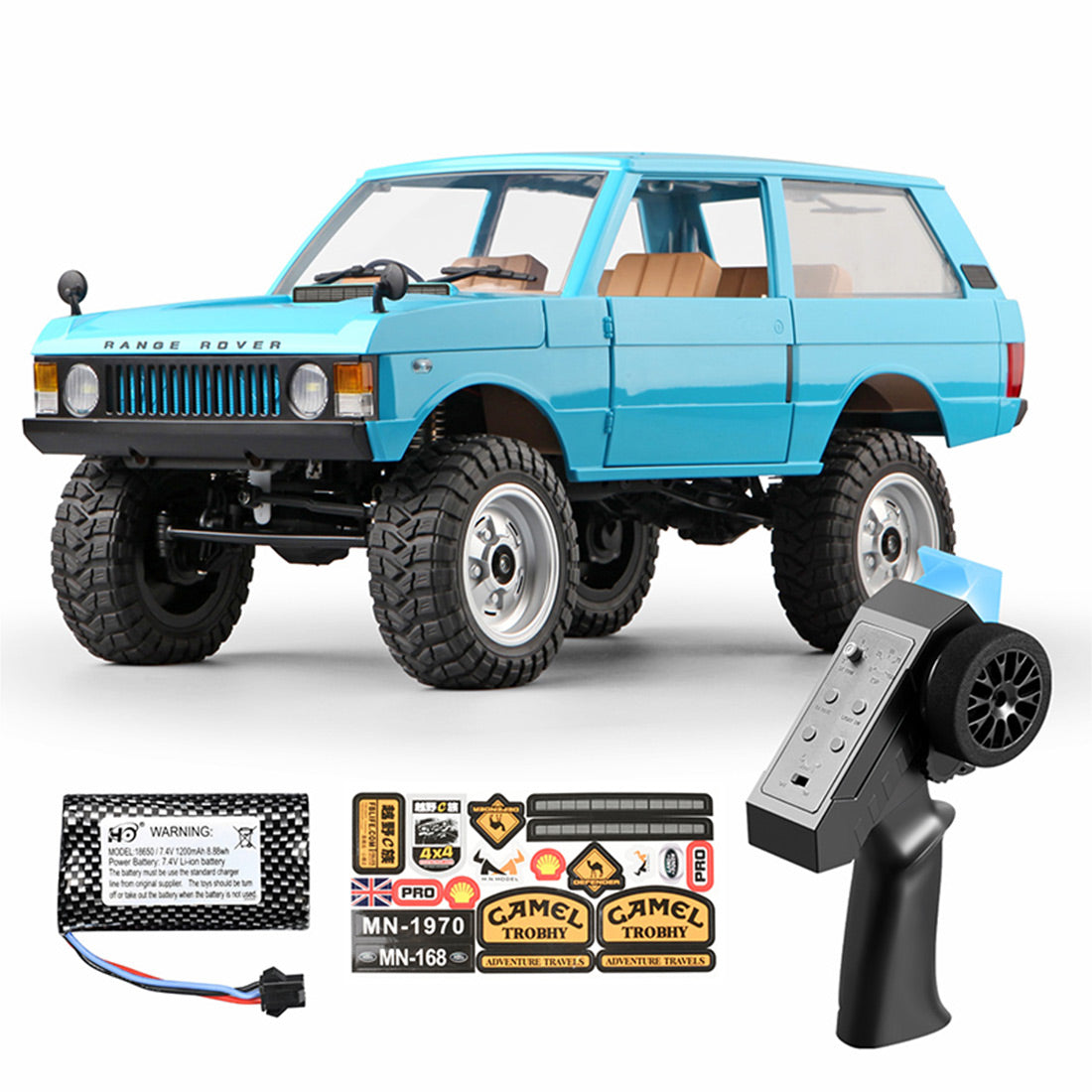 MN-168 1/12 2.4G 4WD RC Off-Road Crawler Car with Front and Rear Lights (RTR)