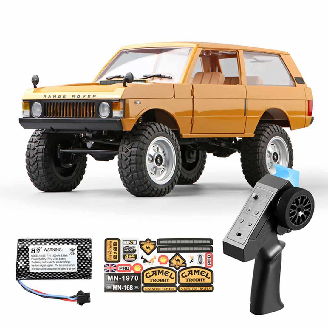 MN-168 1/12 2.4G 4WD RC Off-Road Crawler Car with Front and Rear Lights (RTR)