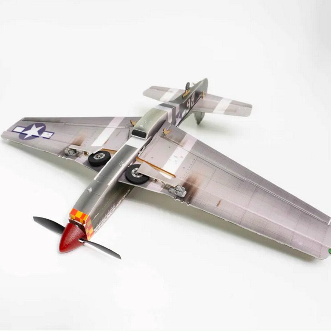 P-51 Mustang 2.4G RC Mini Five-Channel Multi-Protocol Fixed-Wing Airplane Model(Motor Kit /Finished Kit)