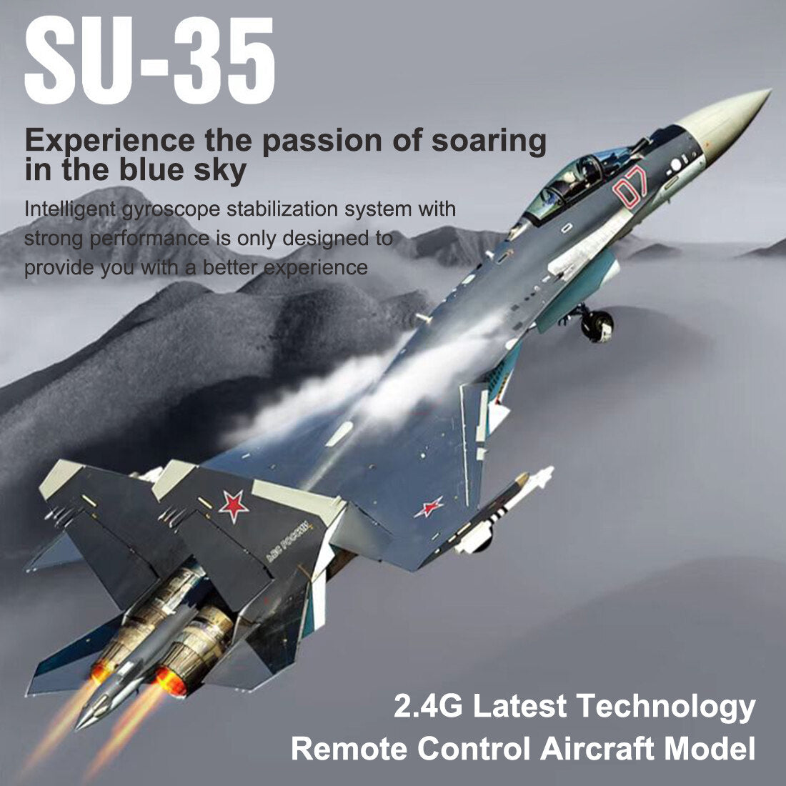 SU35 RC Airplane 2.4G 4CH Fighter RC Aircraft Model (RTF)
