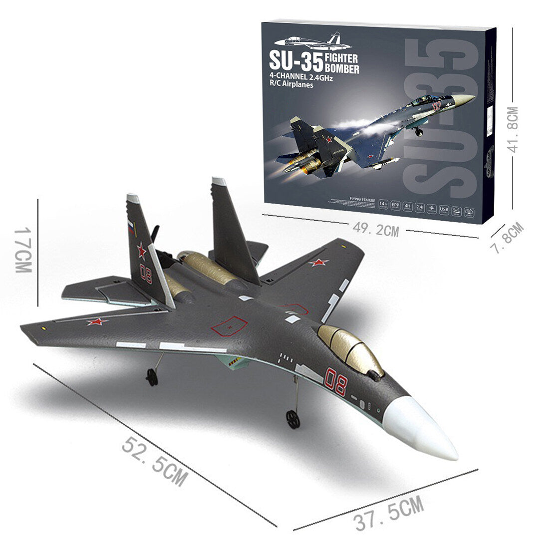SU35 RC Airplane 2.4G 4CH Fighter RC Aircraft Model (RTF)