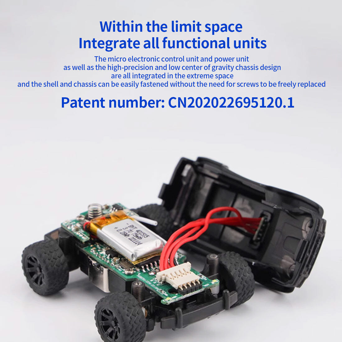 TURBO Racing C82 1/76 2.4G RC 3CH Electric RWD Police Monster Truck Model (RTR)