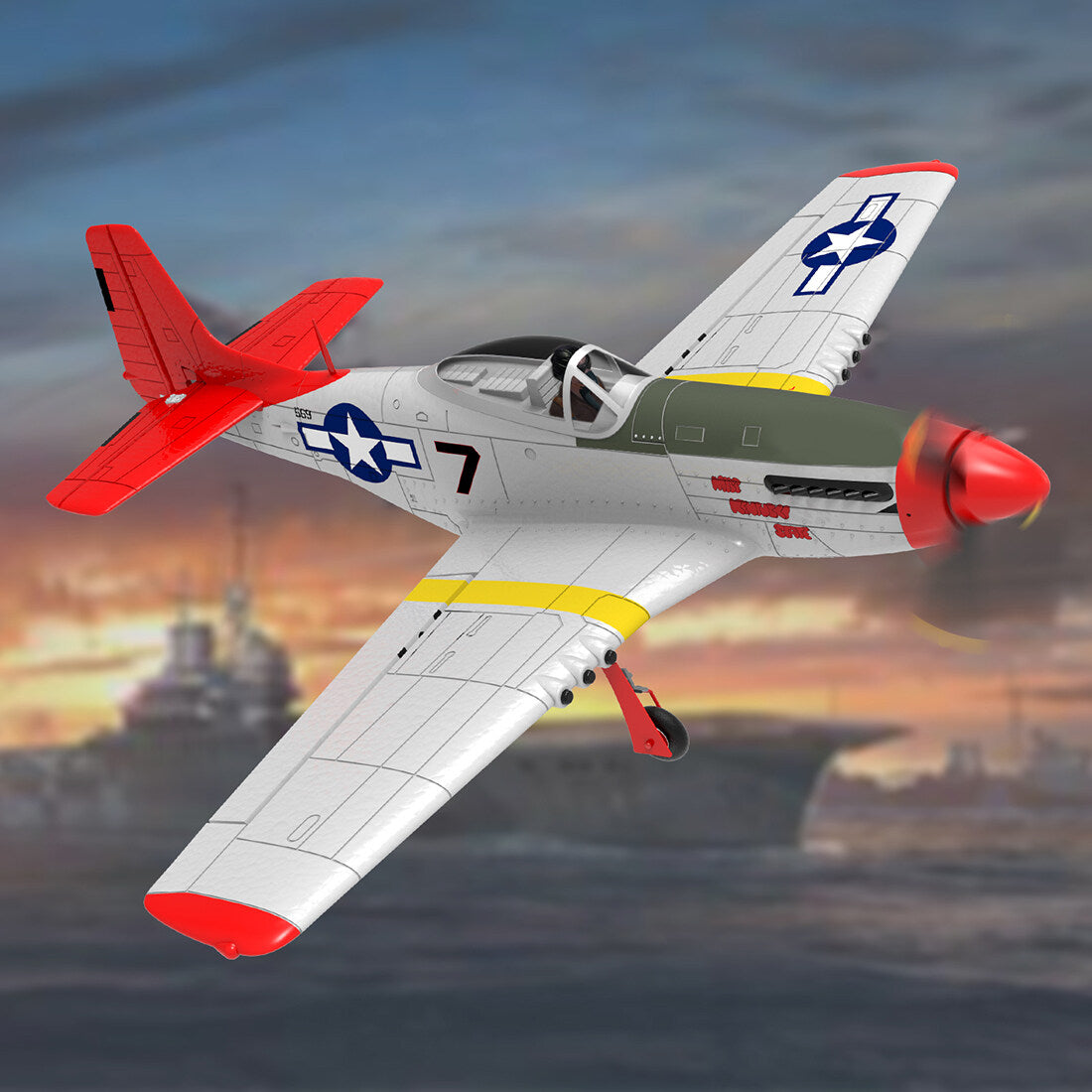 VOLANTEXRC P51D 2.4G RC EPO Fixed Wing with Xpilot 6 Axis Gyroscope RC Airplane Model (RTF)