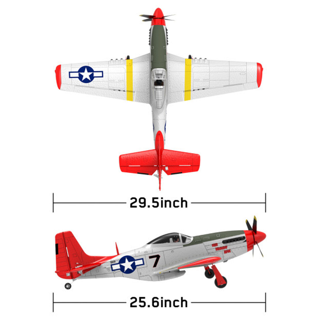 VOLANTEXRC P51D 2.4G RC EPO Fixed Wing with Xpilot 6 Axis Gyroscope RC Airplane Model (RTF)