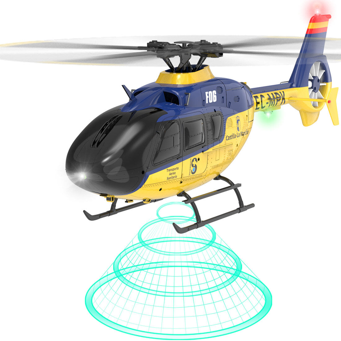 YU XIANG EC-135 1/36 2.4G 6CH Direct Drive Brushless RC 3D/6G Helicopter Model (RTF)