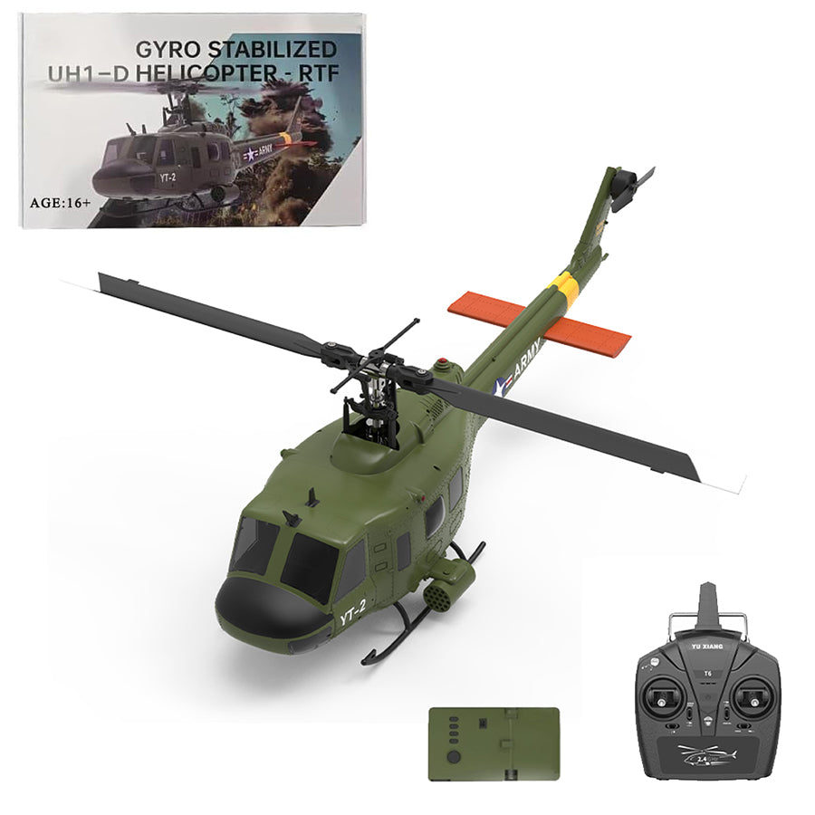 YU XIANG F07/F07-V 1/34 UH-1 Huey Brushless Direct-Drive 6G Flybarless RC Helicopter Model (RTF)